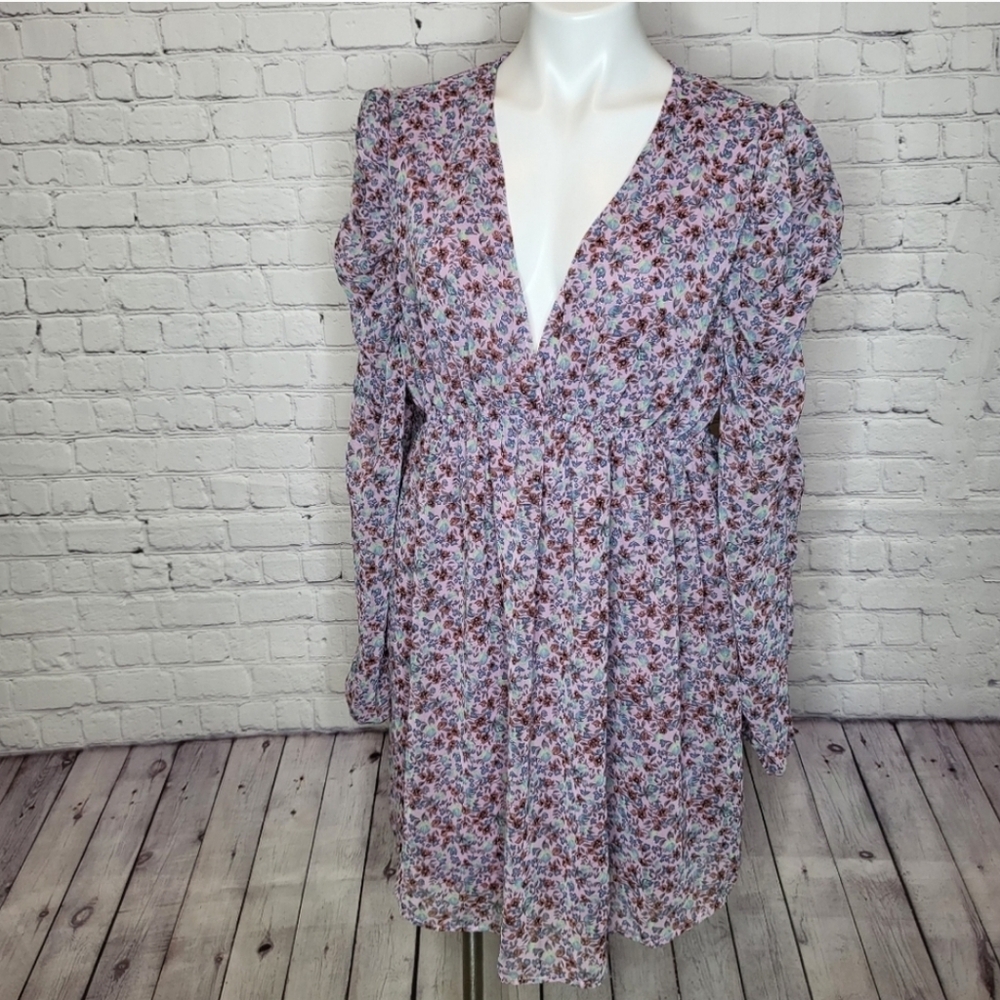 Wild Fable BOHO Dusty Purple Floral Dress - XL